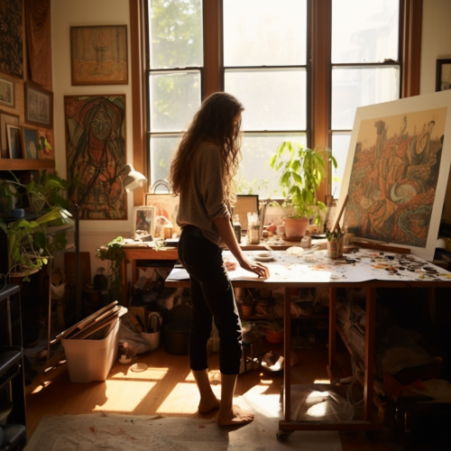 Hman_An_older_long-haired_slender_graphic_artist_in_light_summe_d677c38b-d392-4dc6-865c-01f2b9a8d65b